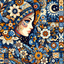 Russian Folk Art Tote bag & Scarf