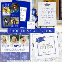 Royal Blue Graduation Stationery & Party Supplies