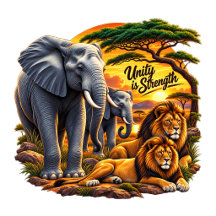 Unity Is Strength – African Wildlife Safari Art 