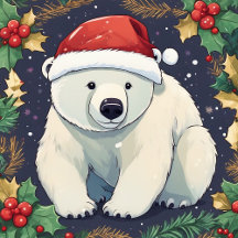 Merry Christmas White Polar Bear Collection