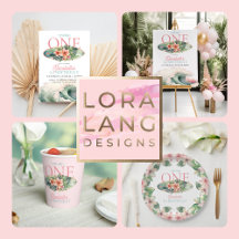 The Big One Floral Surf Board Birthday Collection