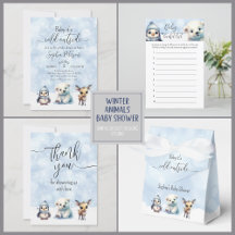 Winter Animals Cold Outside Baby Shower