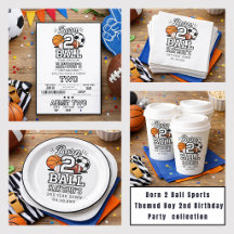 Born 2 Ball   Sports Themed Boy 2nd Birthday Party