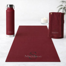 Custom Name Monogram Burgundy Black Sports Apparel