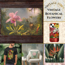 Vintage Botanical Flower & Fauna Gifts Cases Decor