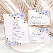 Lilac Flowers Baby Shower Collection