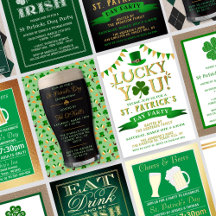 St. Patrick's Day Party Invitations.