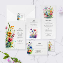 Watercolor Wildflower Wedding