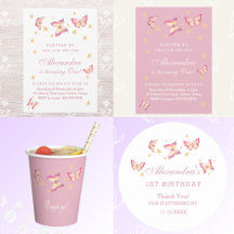 PINK BUTTERFLY 1ST BIRTHDAY PARTY