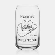 Cowbow Cowgirl Saloon Bar Glasses