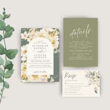 Boho floral Earthy tones Sage green Wedding