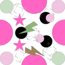 Cubism Pink Boho minimalist Ephemera