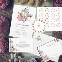 Sample Rustic Floral Roses & Lantern Winter