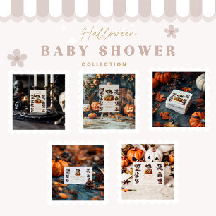 Rustik Halloween-skelett-babyshower Inbjudningar