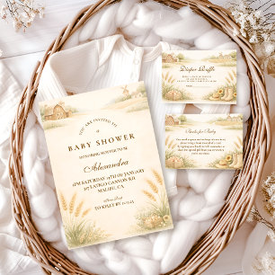 Rustik Bondgårdsäng Baby Shower Pappersservett