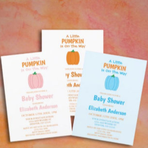 En liten Pumpkin är på väg att visa sig vara babys Inbjudningar