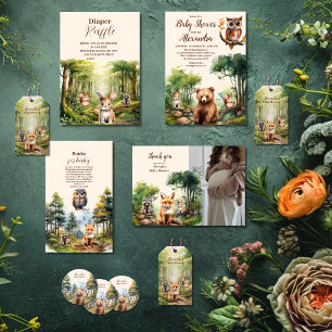 Baby Shower för träddjur Inbjudningar