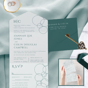 Eleganta Moderna Bubblor Geometrisk Grå & Mörk Tea