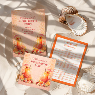 Tequila Sunrise Miami Helg Möhippa Runt Klistermärke