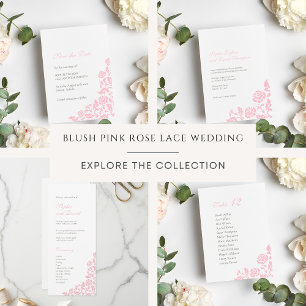 Vintage Rosa Blommigt Ro Snöre Mönster Bröllop Spara Datumet