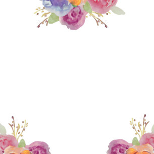 Bröllopsinbjudan till Blommigt med vattenfärg Inbjudningar