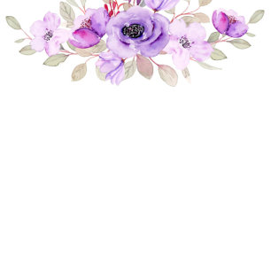 Lila Watercolor Peony Flowers Par Shower Inv Inbjudningar