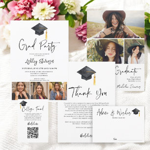 Foton och bild av elegant Studenten Tack Kort