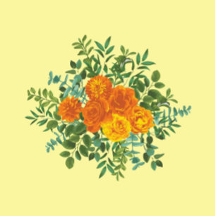 Orange Ljus Gul Pion Ros Blommig Bröllop Inbjudningar