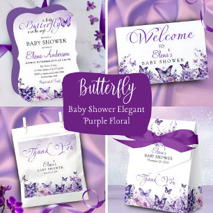 Blommigt för Lila av Elegant för fjäril Baby Showe Presentaskar