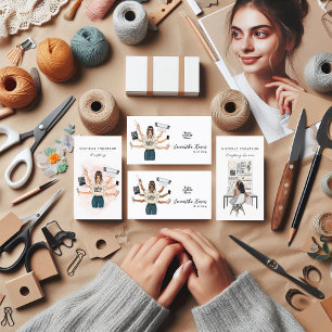 Affärskortet Crawing Queen Crafter QR-kod Visitkort