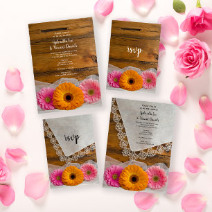 Daisy Trio och Snöre Land Barn Bröllop OSA Kort