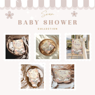 Babykläder för svan Sjö Garden Baby Shower Pappersservett