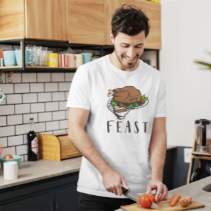 Tennis Turkey Thanksgiving lustig tecknad söt T Shirt