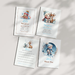 "Baby It’s Cold Outside" Vinter Babyshower Tack Kort