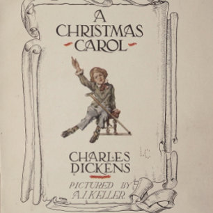 Vintage Dickens Scrooge kommer på middagspresentko Anteckningskort