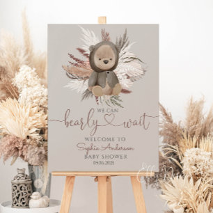 Boho Bear Baby Shower-inbjudan Inbjudningar