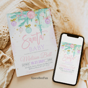 Baby Shower för Santa Baby Vattenflaskor Etikett