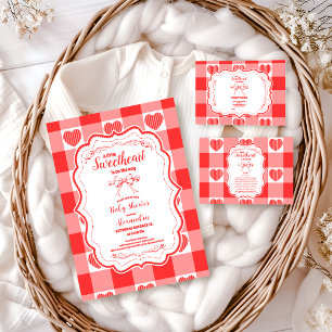 Valentine Little Baby Shower Inbjudningar