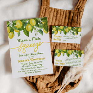 Lemon Lemon Baby Shower Raffle Visitkort