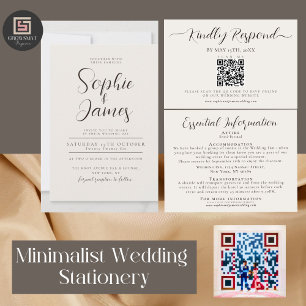 Minimalist Beige Bröllop Gift Presentaskar