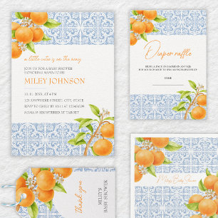 Little Cutie   Citrus Mediterranean Tiles Cute Pappersservett
