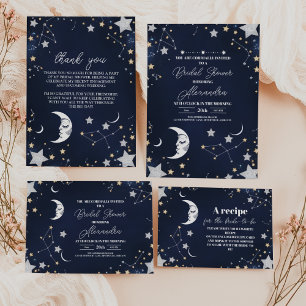 Foto Elegant Celestial Crescent Måne Möhippa Showe Tack Kort
