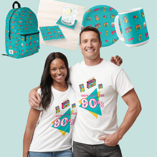 "Grew up in the 90's" retrografisk design T Shirt