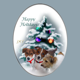 Jack Russell Terrier-julgåvor Helgkort