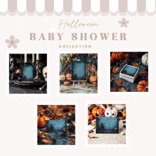 Gothic Blue Halloween Diapper Raffle Tilläggskort
