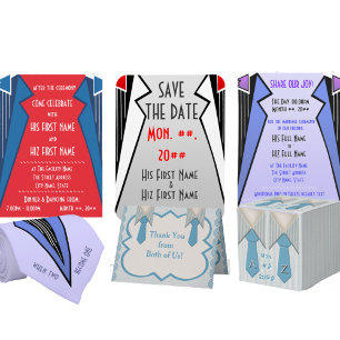 Bauhaus Tuxedo Lavender Bröllop Personlig Slips