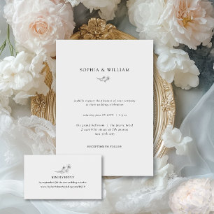Sophia Invación Boda Catolica Spain Bröllop Inbjudningar