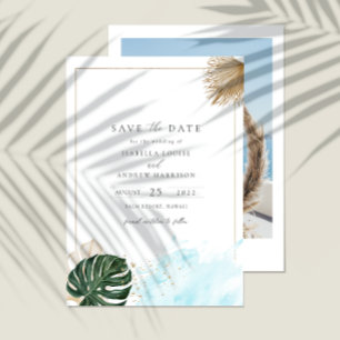 Boho Pampas grass and Handflatan Tropical Beach Meny