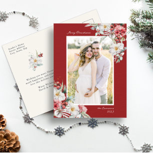 Elegant julcollage firande kort