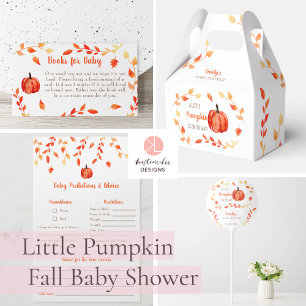 Lilla Pumpkin på sättet på vilket babyduschen flöd Vykort